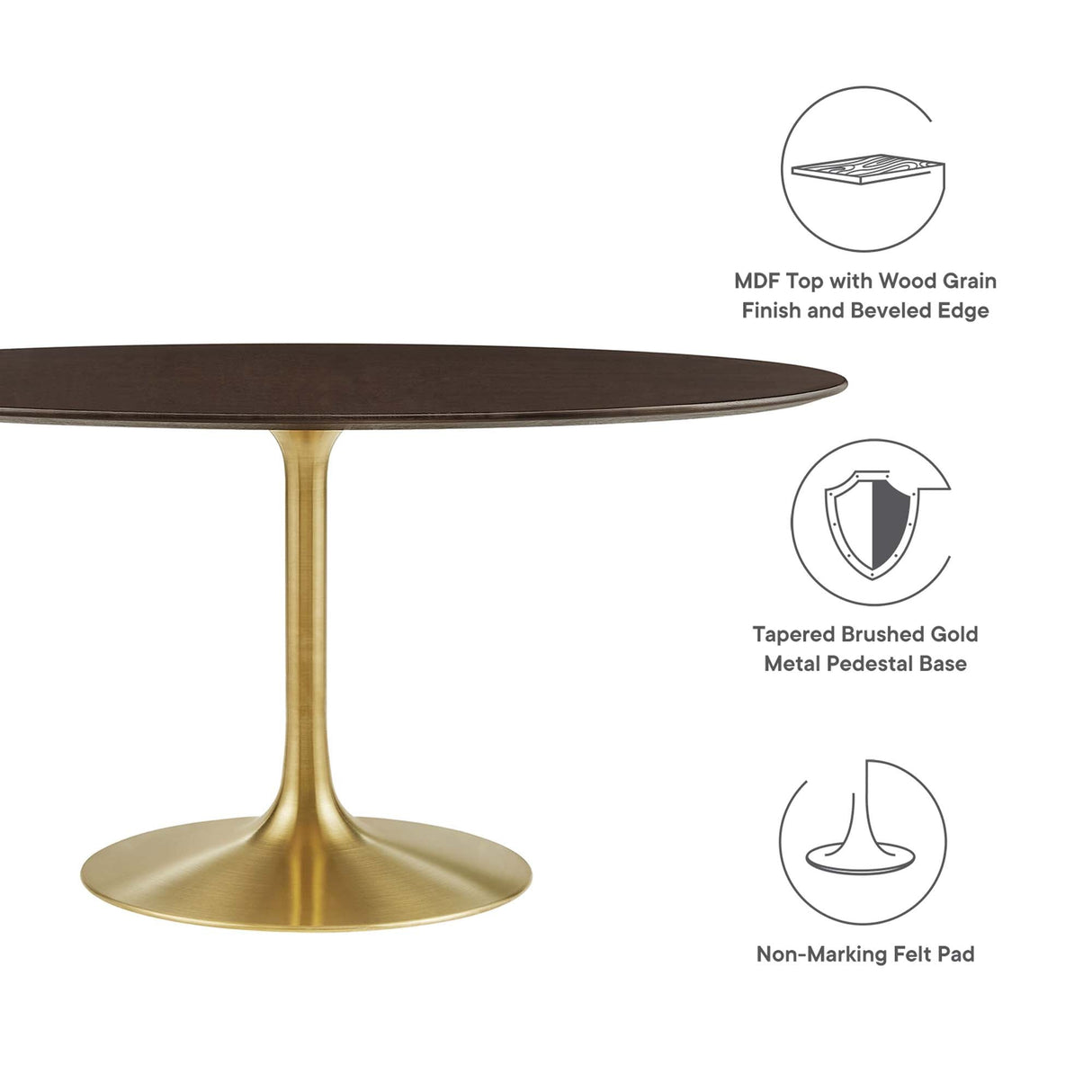 Lippa 60" Oval Wood Dining Table by Modway