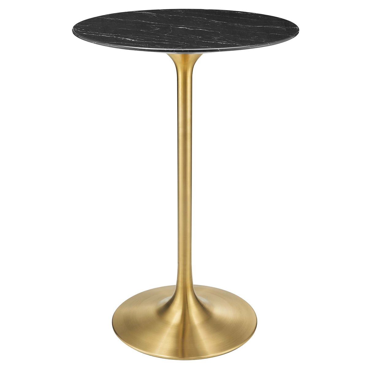 Lippa 28" Round Faux Marble Bar Table by Modway