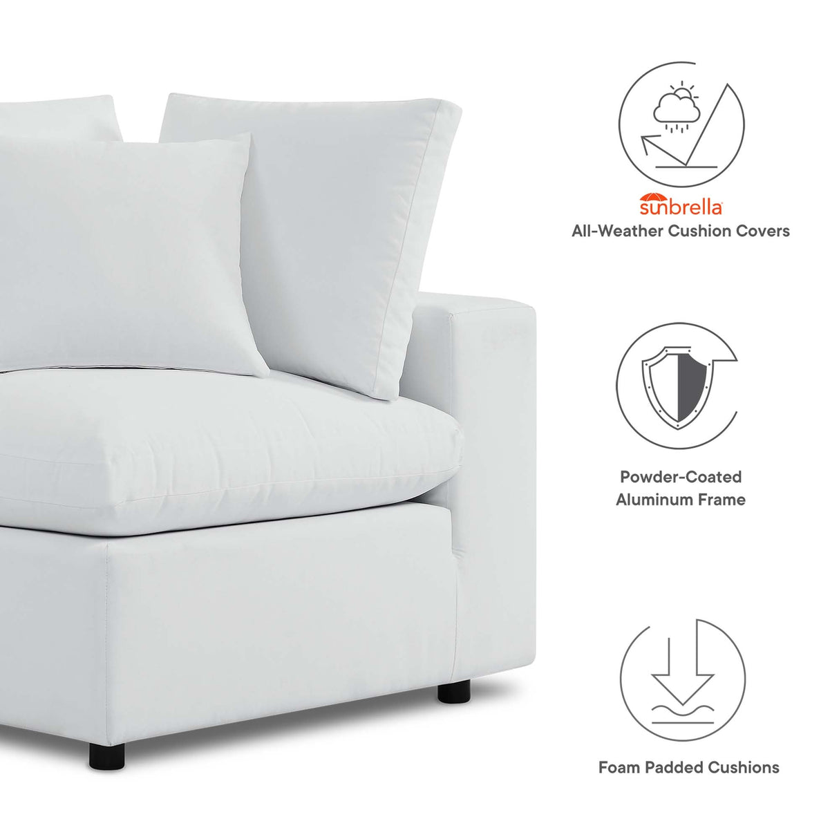 Commix Sunbrella Outdoor Patio Loveseat by Modway