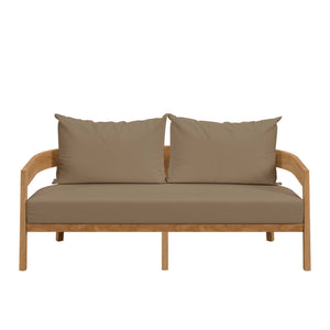Brisbane Teak Wood Outdoor Patio Loveseat by Modway