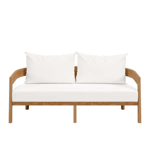 Brisbane Teak Wood Outdoor Patio Loveseat by Modway