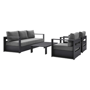 Tahoe 4-Piece Outdoor Patio Powder-Coated Aluminum Set by Modway