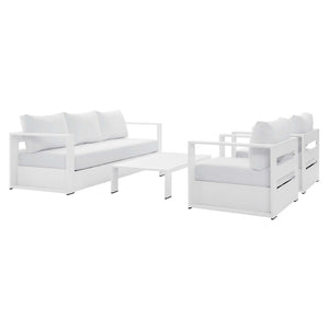 Tahoe 4-Piece Outdoor Patio Powder-Coated Aluminum Set by Modway