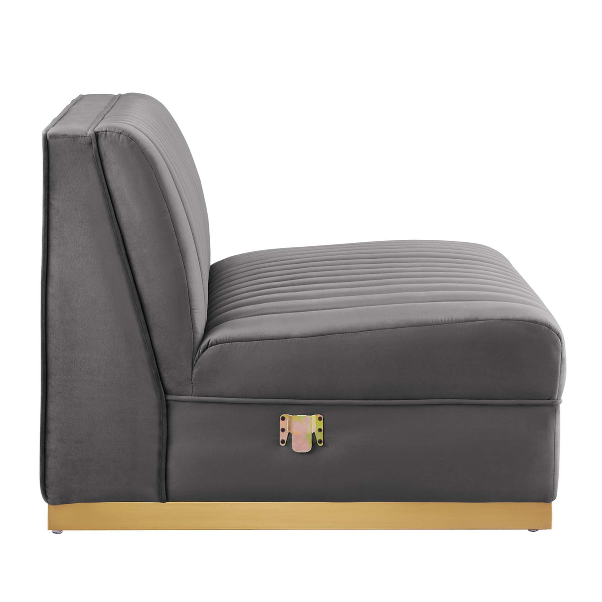 Sanguine 4-Piece Channel Tufted Performance Velvet Right-Facing Modular Sectional Sofa by Modway