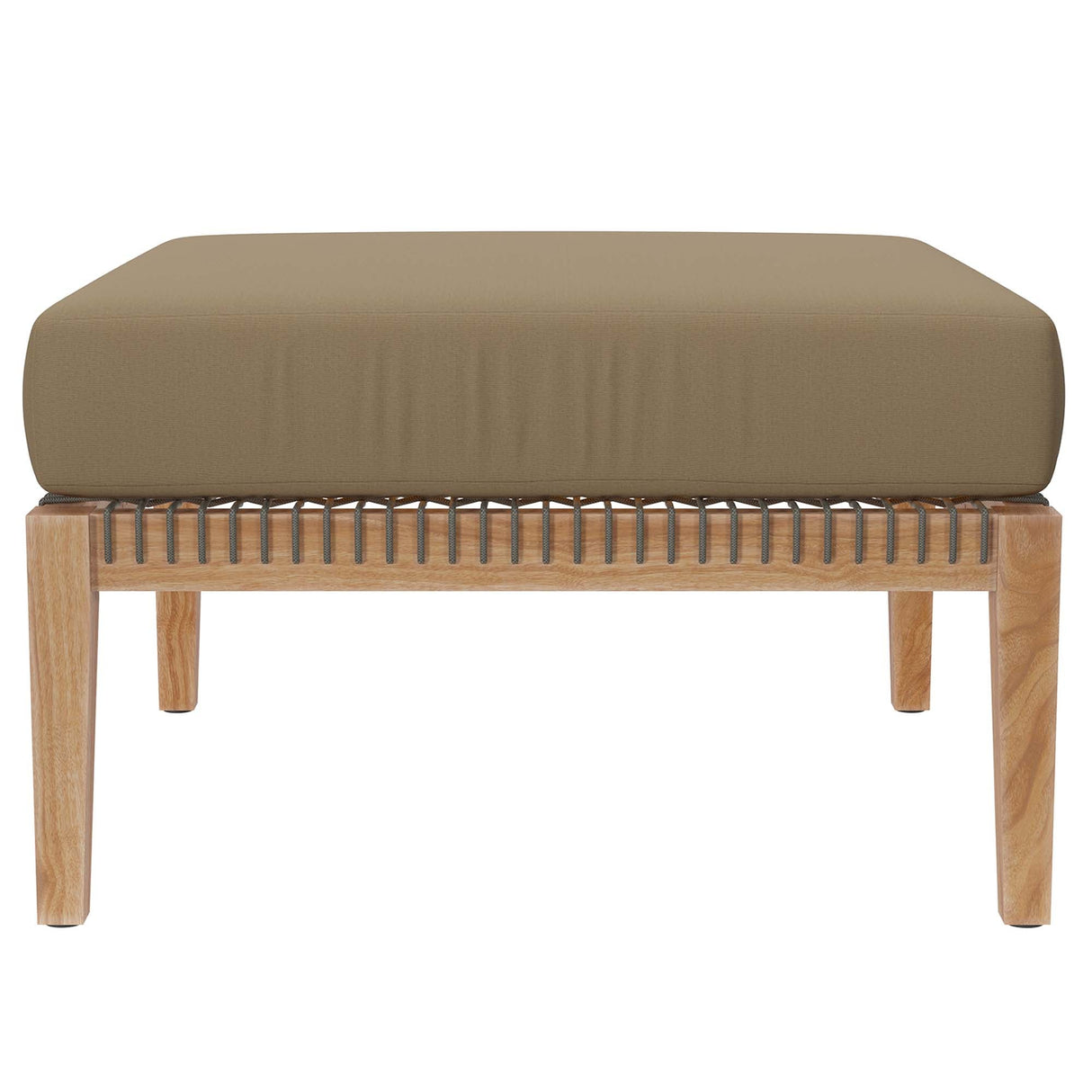 Clearwater Outdoor Patio Teak Wood Ottoman by Modway