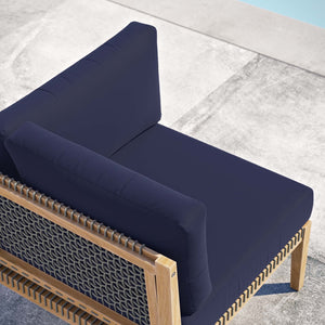 Clearwater Outdoor Patio Teak Wood Corner Chair by Modway