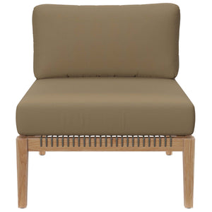 Clearwater Outdoor Patio Teak Wood Armless Chair by Modway