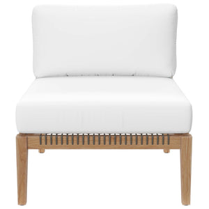 Clearwater Outdoor Patio Teak Wood Armless Chair by Modway