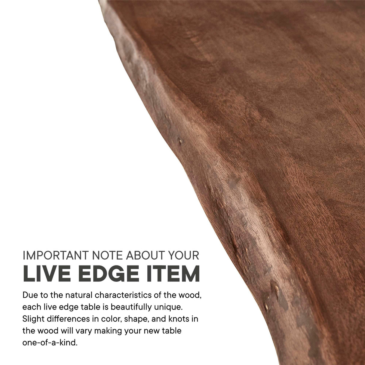 Ardor 60" Live Edge Acacia Wood Dining Table by Modway