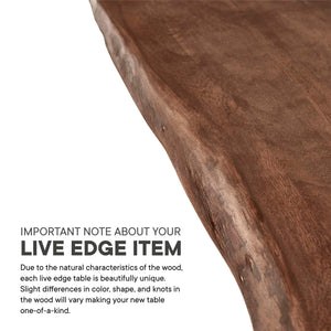 Viggo 96" Live Edge Acacia Wood Dining Table