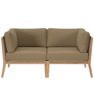 Clearwater Outdoor Patio Teak Wood Loveseat by Modway
