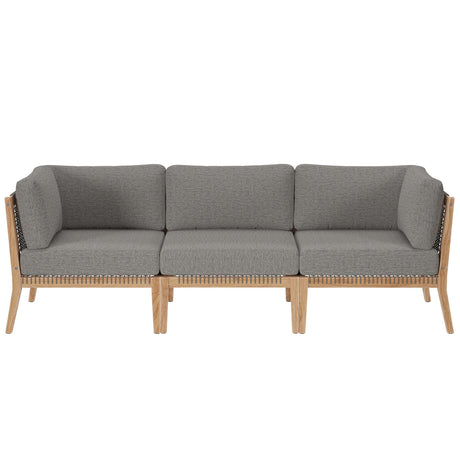 Clearwater Outdoor Patio Teak Wood Sofa by Modway