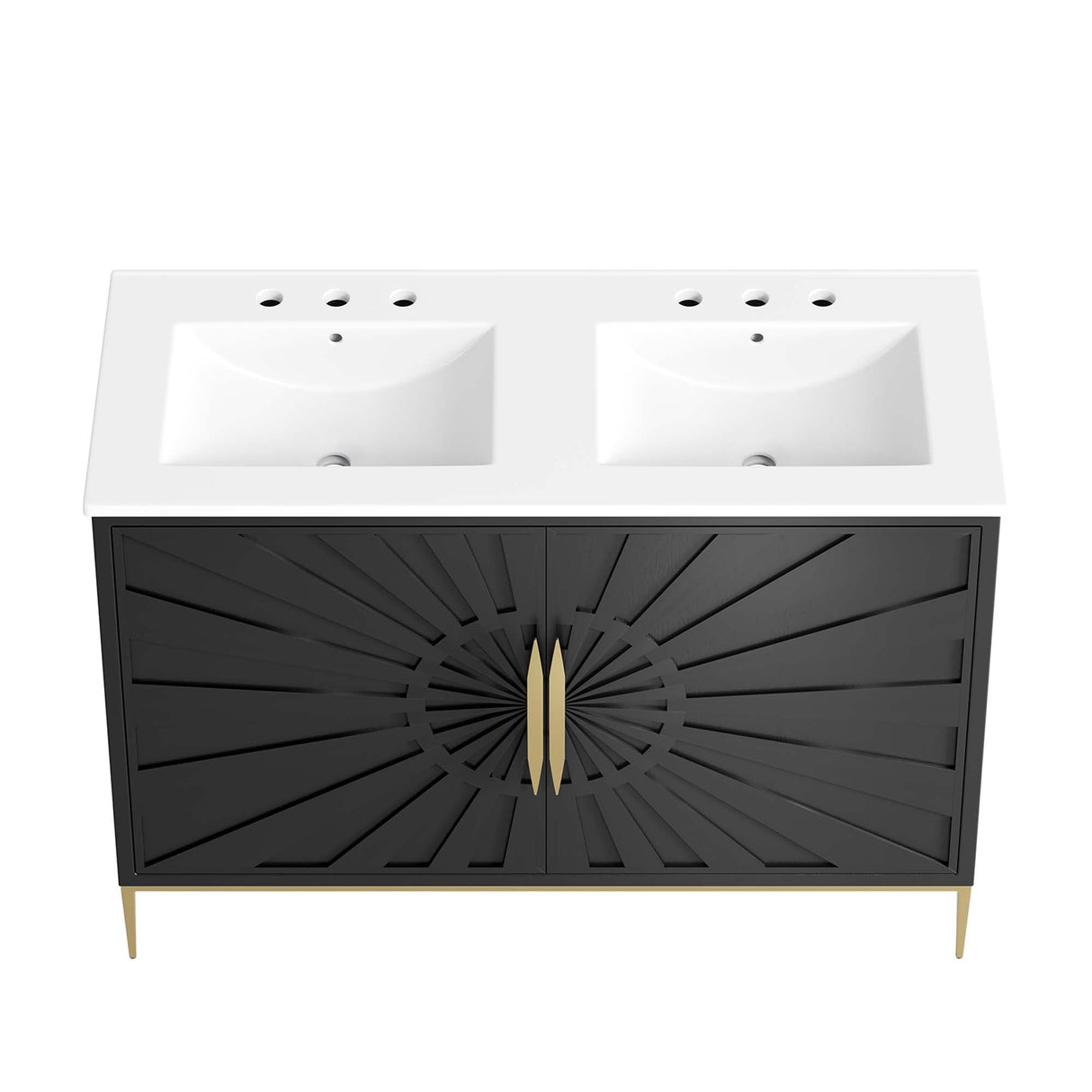 Awaken 48" Double Sink Bathroom Vanity by Modway