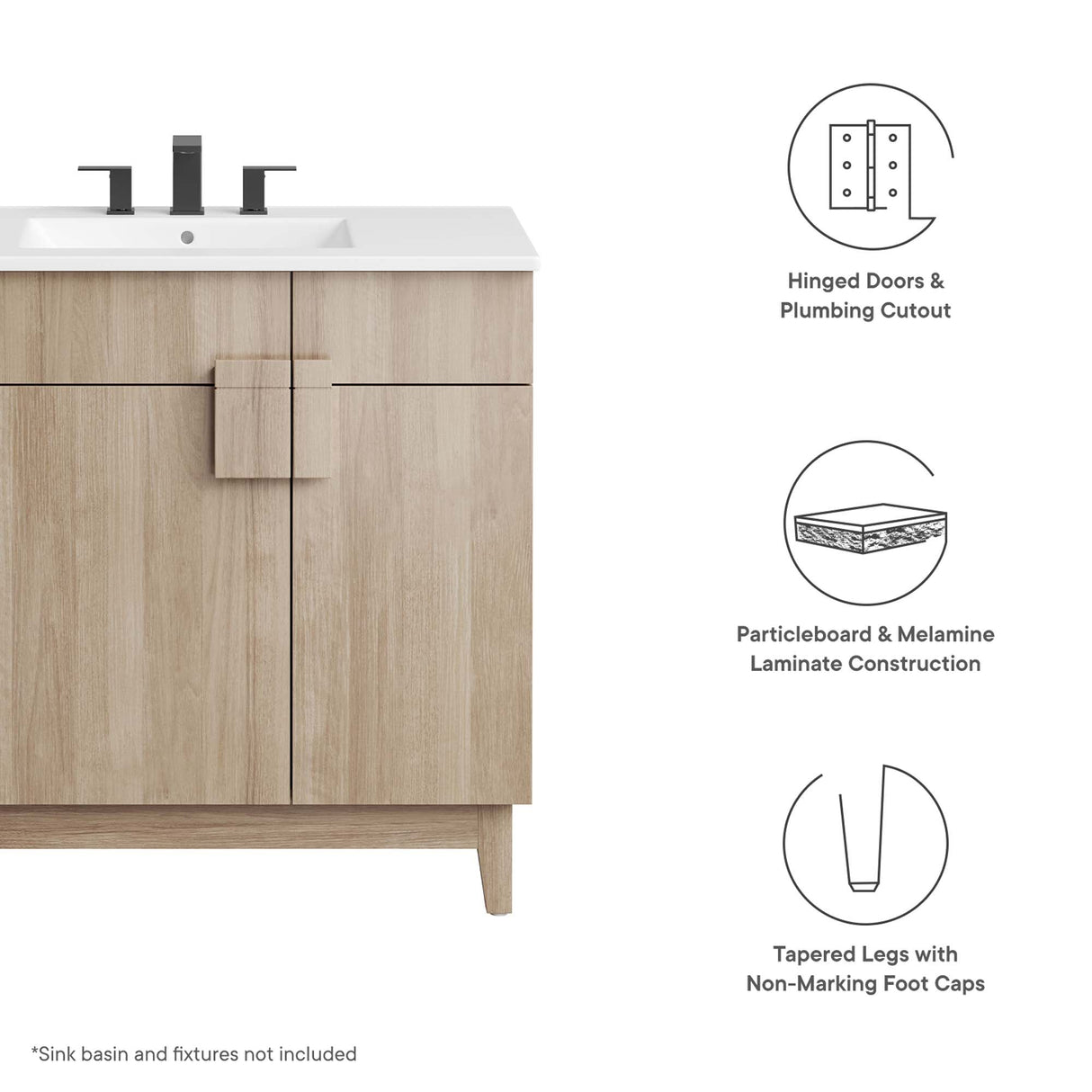 Miles 36" Bathroom Vanity Cabinet by Modway