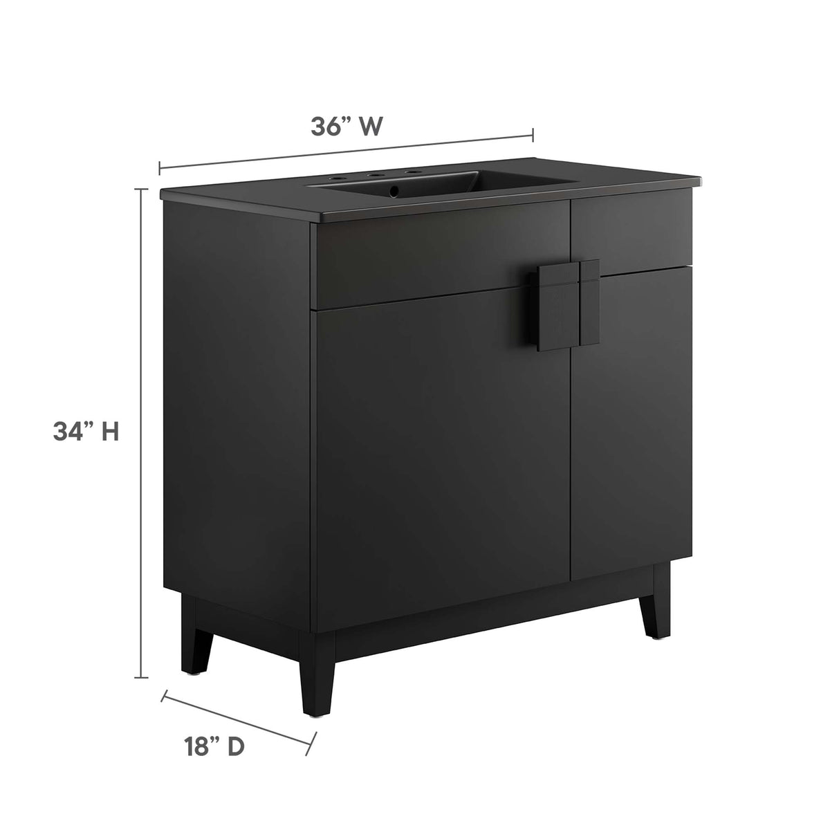 Miles 36" Bathroom Vanity by Modway