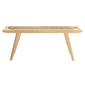 Saoirse 47" Wove Rope Wood Bench by Modway