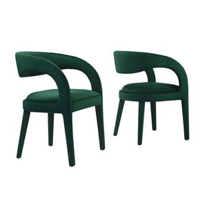 Pinnacle Performance Velvet Dining Chair Set of Two by Modway