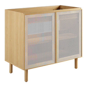 Calla 36" Perforated Metal Bathroom Vanity Cabinet by Modway