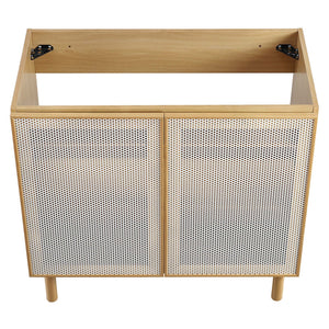 Calla 36" Perforated Metal Bathroom Vanity Cabinet by Modway