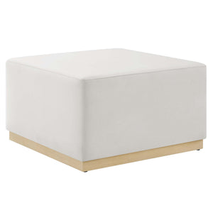 Tilden Large 28" Square Performance Velvet Upholstered Ottoman