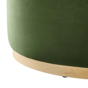 Tilden Large 38" Round Performance Velvet Upholstered Ottoman by Modway