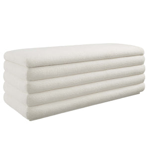 Mezzo Boucle Upholstered Storage Bench by Modway
