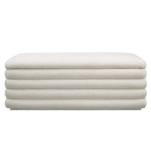 Mezzo Boucle Upholstered Storage Bench by Modway