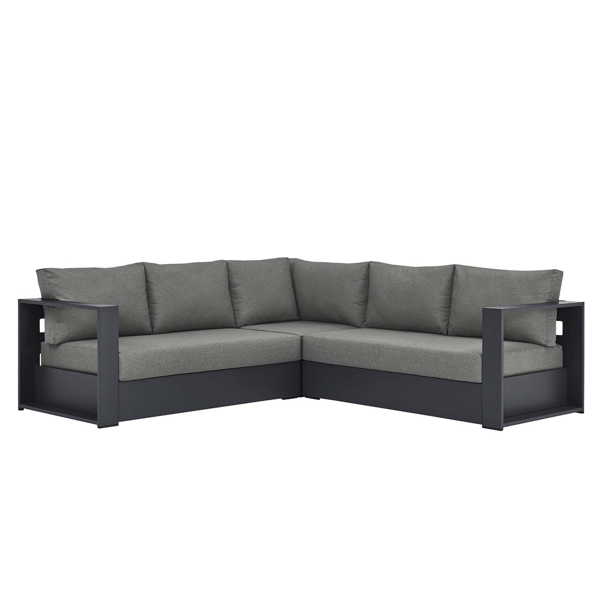 Tahoe 3-Piece Outdoor Patio Powder-Coated Aluminum Sectional Sofa by Modway
