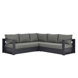 Tahoe 3-Piece Outdoor Patio Powder-Coated Aluminum Sectional Sofa by Modway