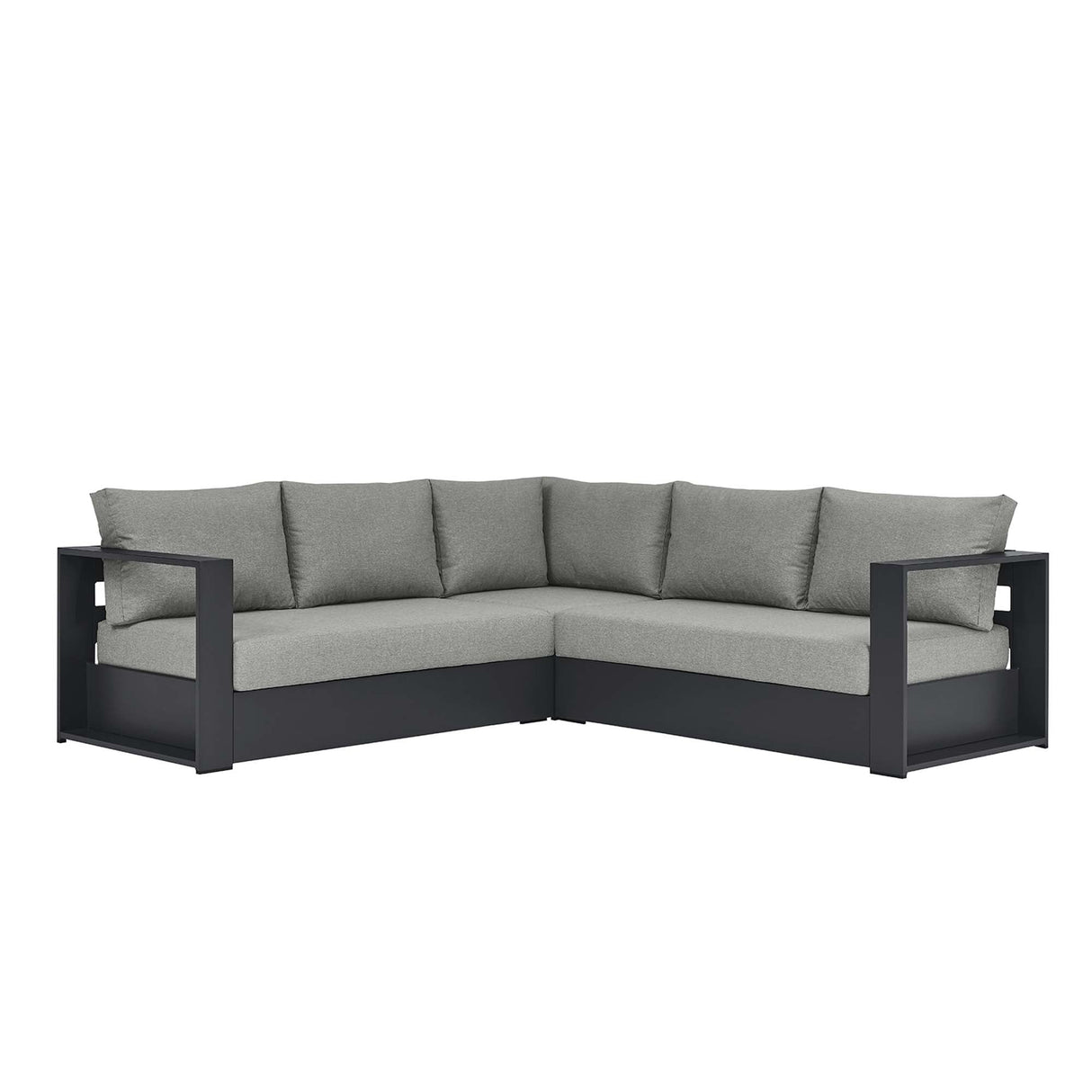 Tahoe 3-Piece Outdoor Patio Powder-Coated Aluminum Sectional Sofa by Modway