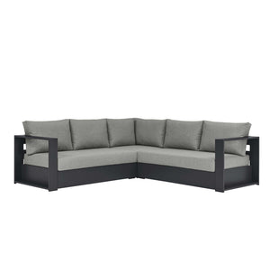 Tahoe 3-Piece Outdoor Patio Powder-Coated Aluminum Sectional Sofa by Modway