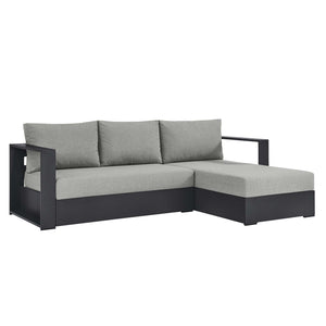 Tahoe 2-Piece Outdoor Aluminum Chaise Sectional Sofa