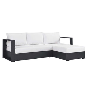 Tahoe 2-Piece Outdoor Aluminum Chaise Sectional Sofa