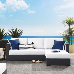 Tahoe 2-Piece Outdoor Aluminum Chaise Sectional Sofa