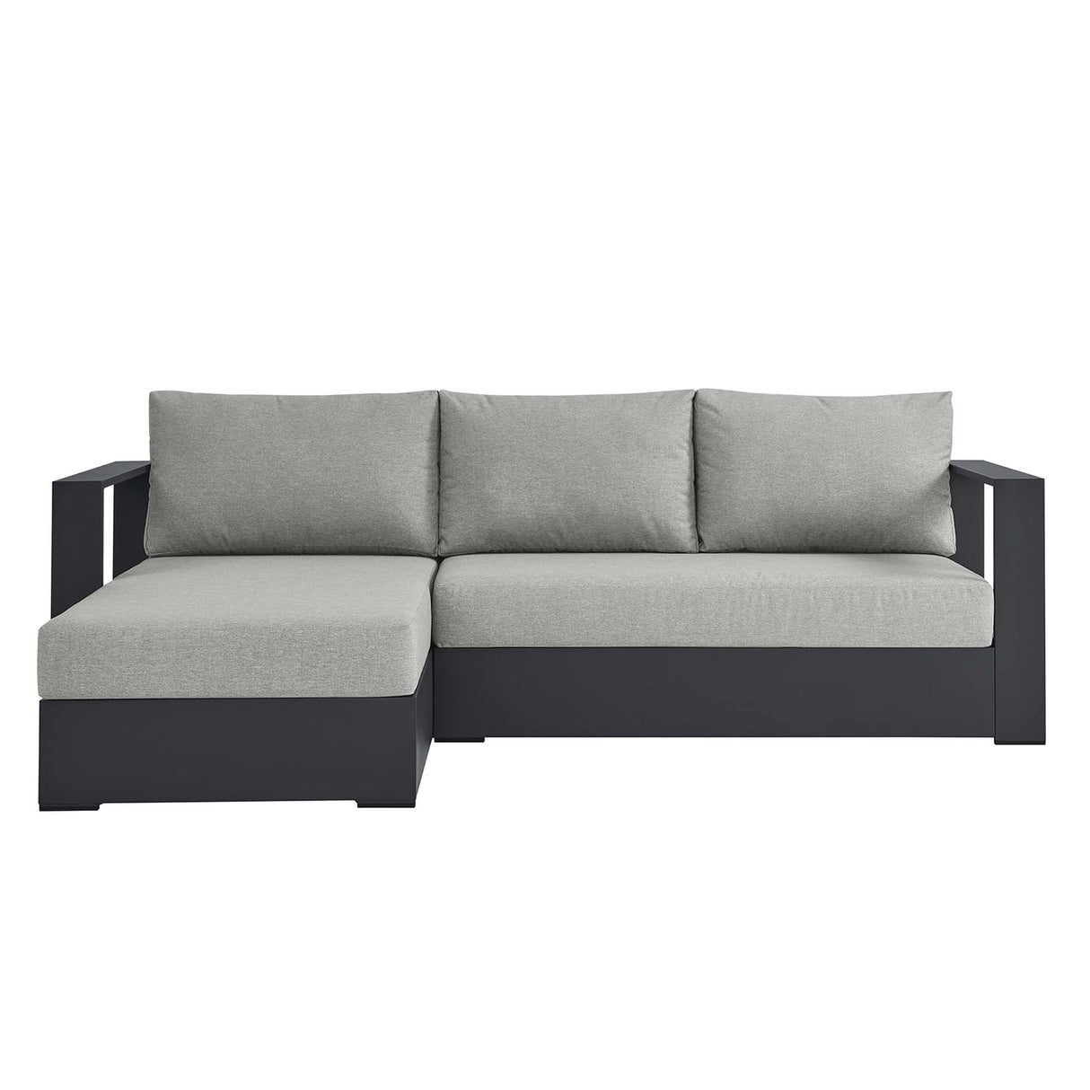 Tahoe 2-Piece Outdoor Patio Powder-Coated Aluminum Sectional Sofa Set