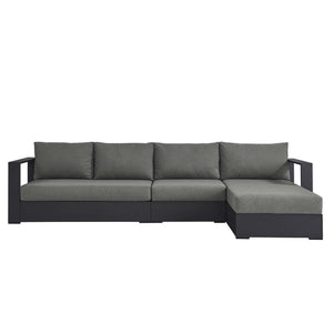 Tahoe 3-Piece Outdoor Patio Powder-Coated Aluminum Sectional Sofa Set
