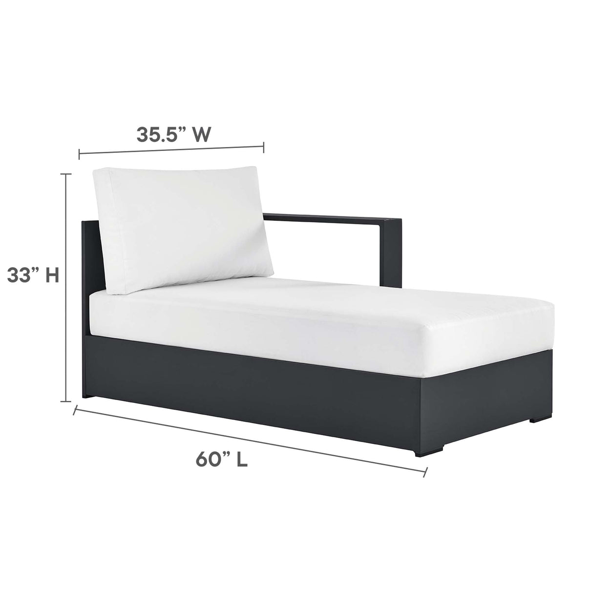 Tahoe 3-Piece Outdoor Patio Powder-Coated Aluminum Sectional Sofa Set