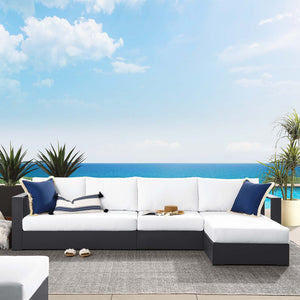 Tahoe 3-Piece Outdoor Patio Powder-Coated Aluminum Sectional Sofa Set