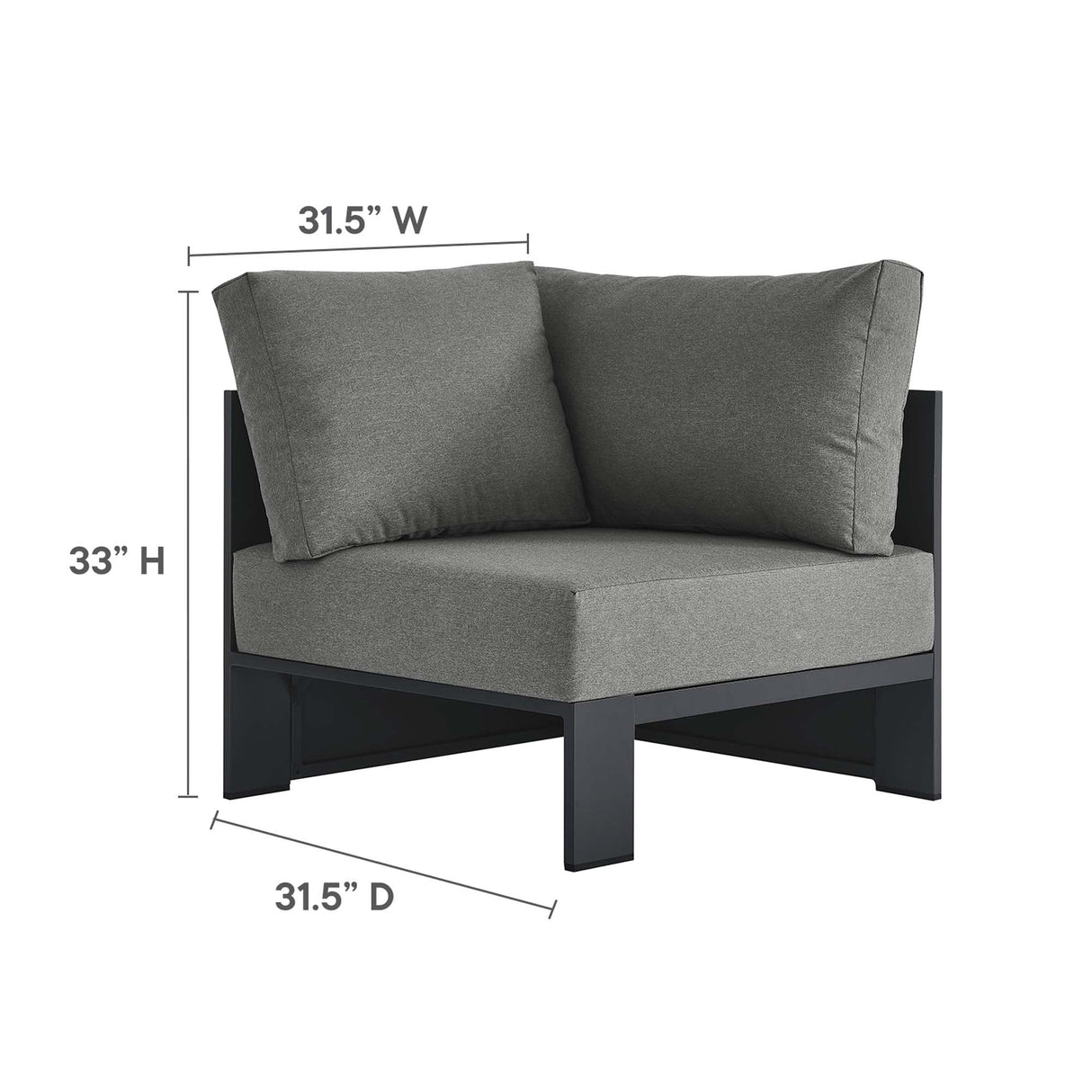 Tahoe 5-Piece Outdoor Patio Sectional Sofa Set by Modway