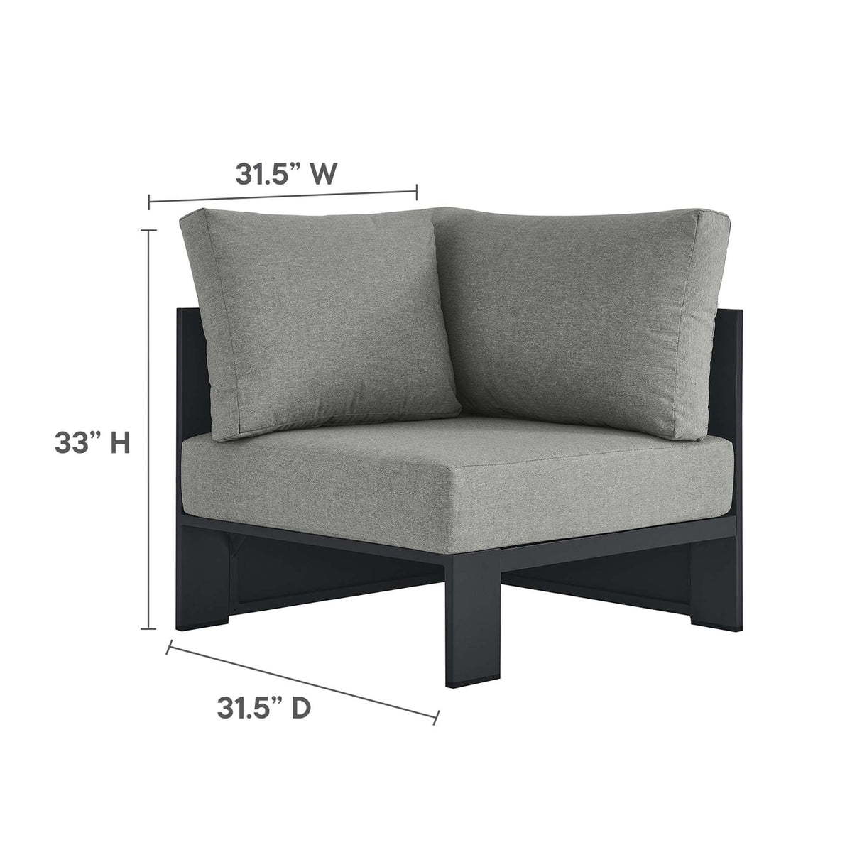 Tahoe 5-Piece Outdoor Patio Sectional Sofa Set by Modway