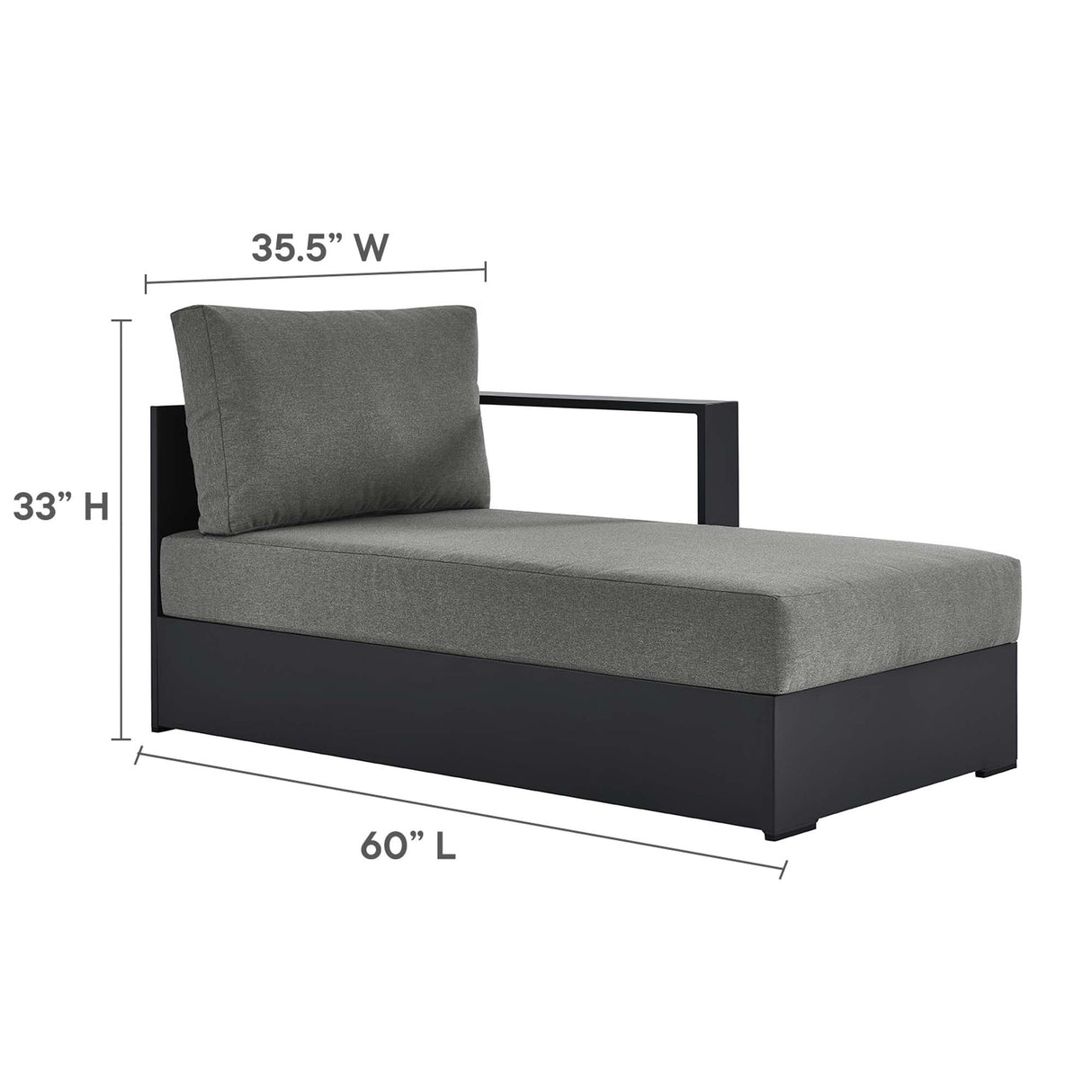 Tahoe 4-Piece Outdoor Patio Sectional Sofa Set by Modway