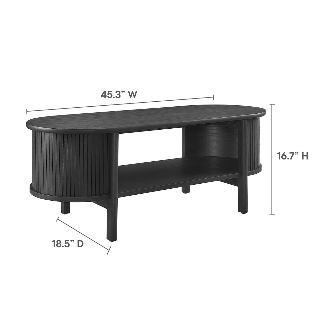 Cadence Coffee Table by Modway Mid-Century Modern Rubberwood