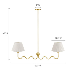 Wave Squiggle 2-Arm Pendant Light by Modway