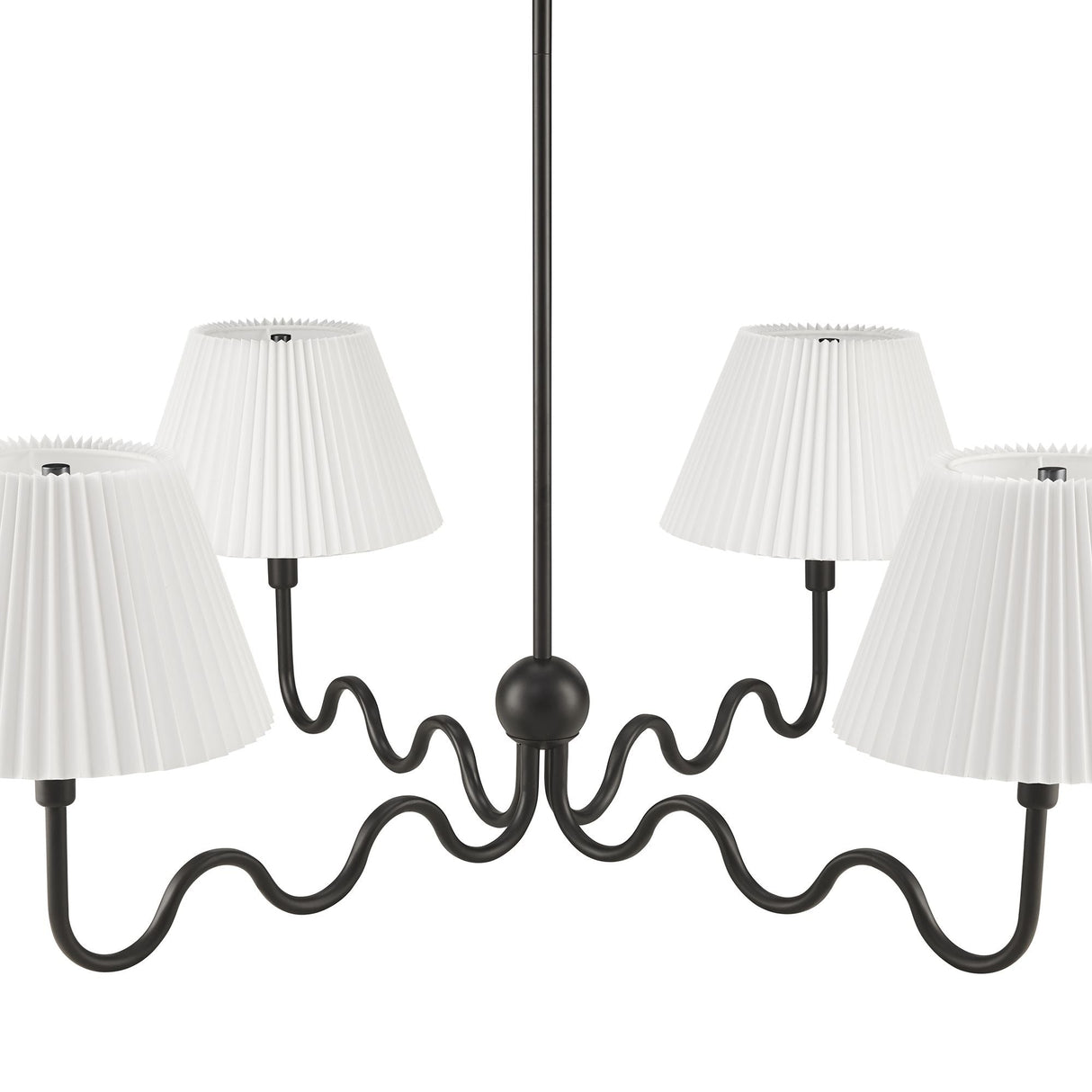 Wave Squiggle 4-Arm Pendant Light by Modway