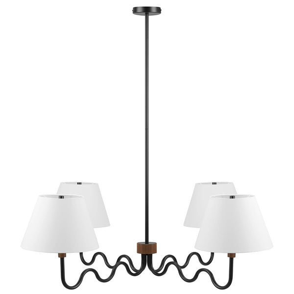 Sunlit Squiggle 4-Arm Pendant Light by Modway