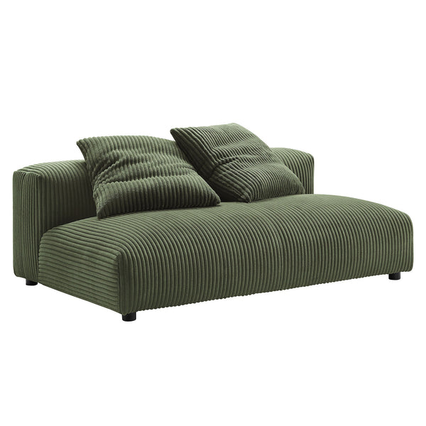 Solace Modular Corduroy Upholstered Armless Loveseat by Modway