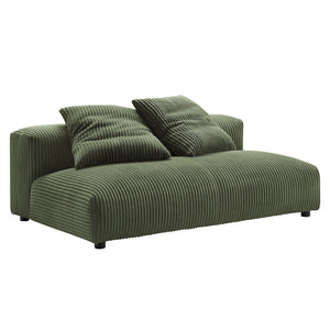 Solace 2-Piece Modular Corduroy Upholstered Sectional Sofa with Chaise
