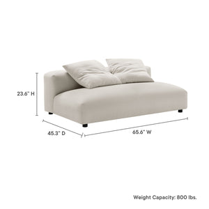 Solace Modular Upholstered Fabric Armless Loveseat by Modway
