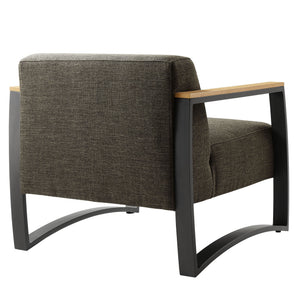 Sauve Outdoor Patio Aluminum and Fabric Armchair by Modway