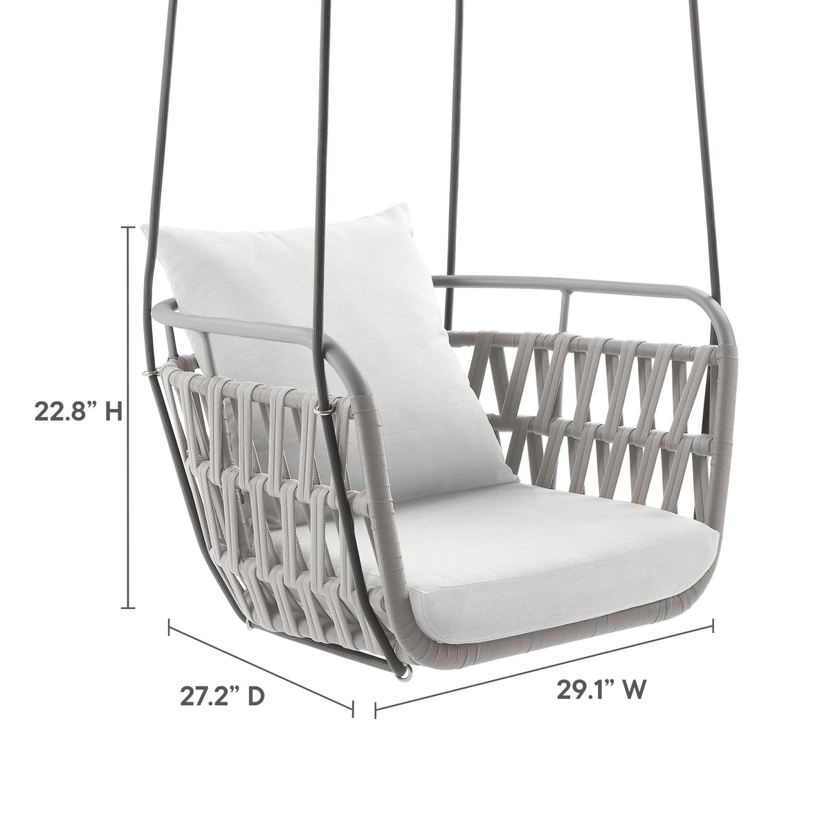 Kaliah Outdoor Patio Aluminum Swing Chair by Modway